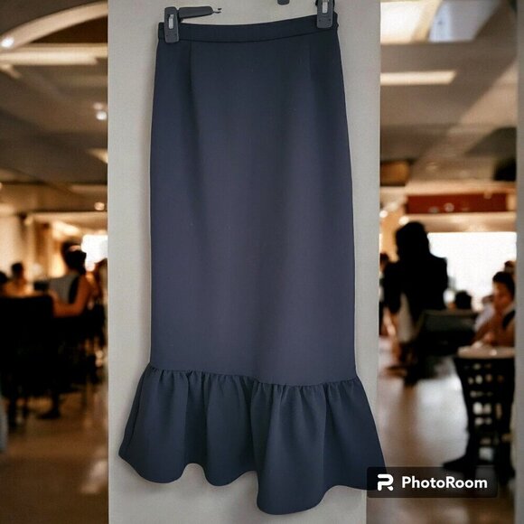 Unbranded  Women's  Black Ruffled Hem Maxi  Skirt - S - Picture 3 of 9